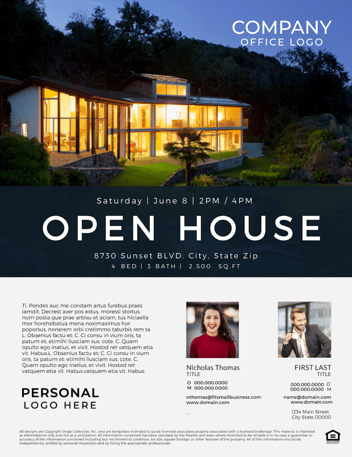 Co-Listed Open House Flyer