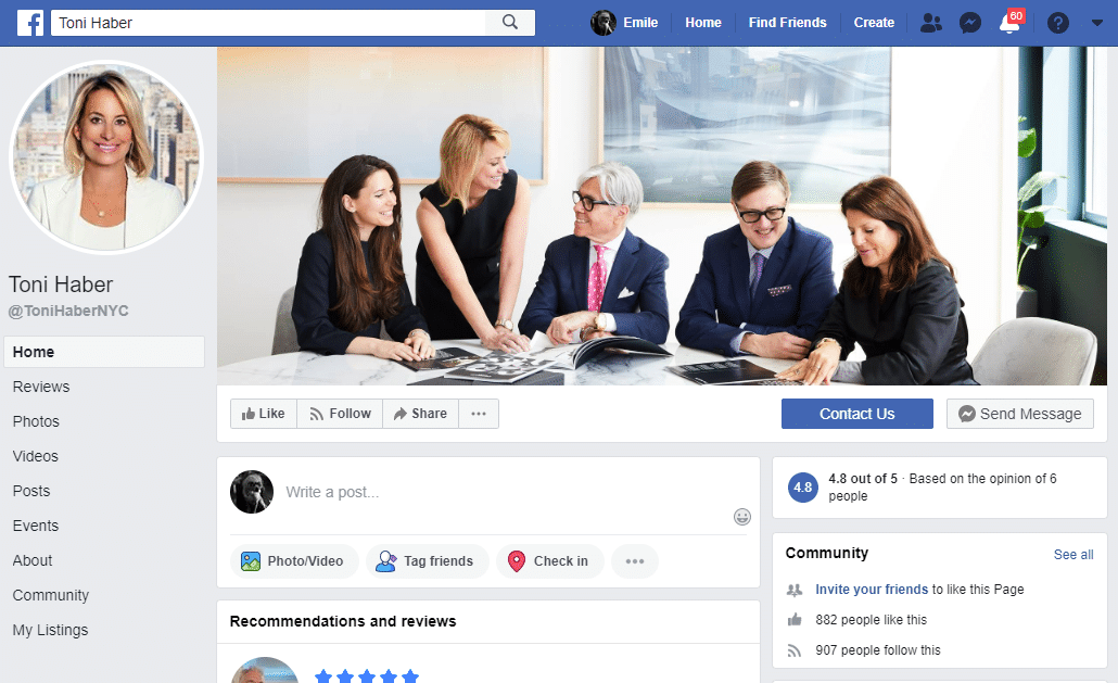 A Facebook Business Page