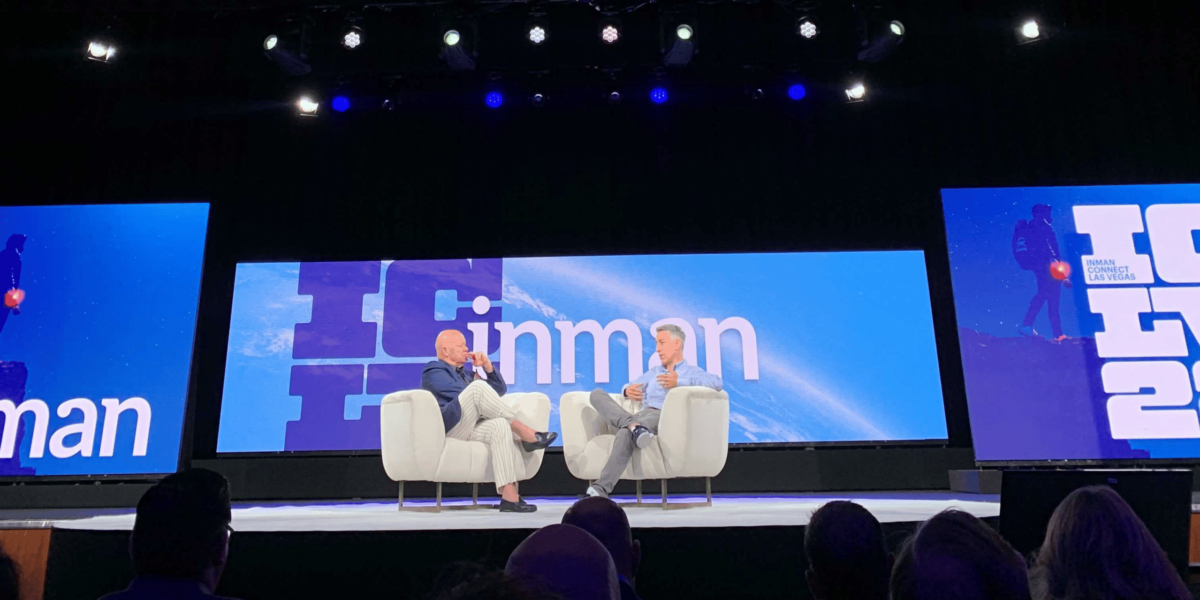 Inman Connect Las Vegas stage - Brad Inman interviewing Glenn Kelman, CEO of Redfin