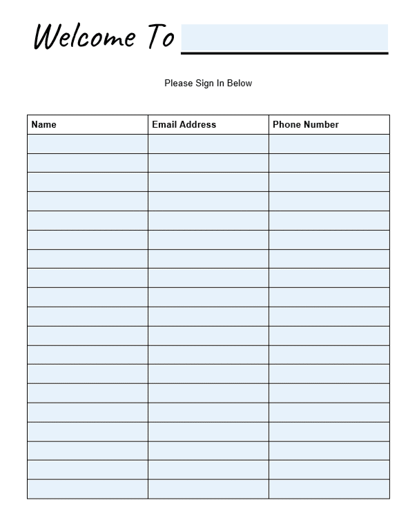 3 Free Open House Sign In Sheets to Try This Weekend   PDF Template