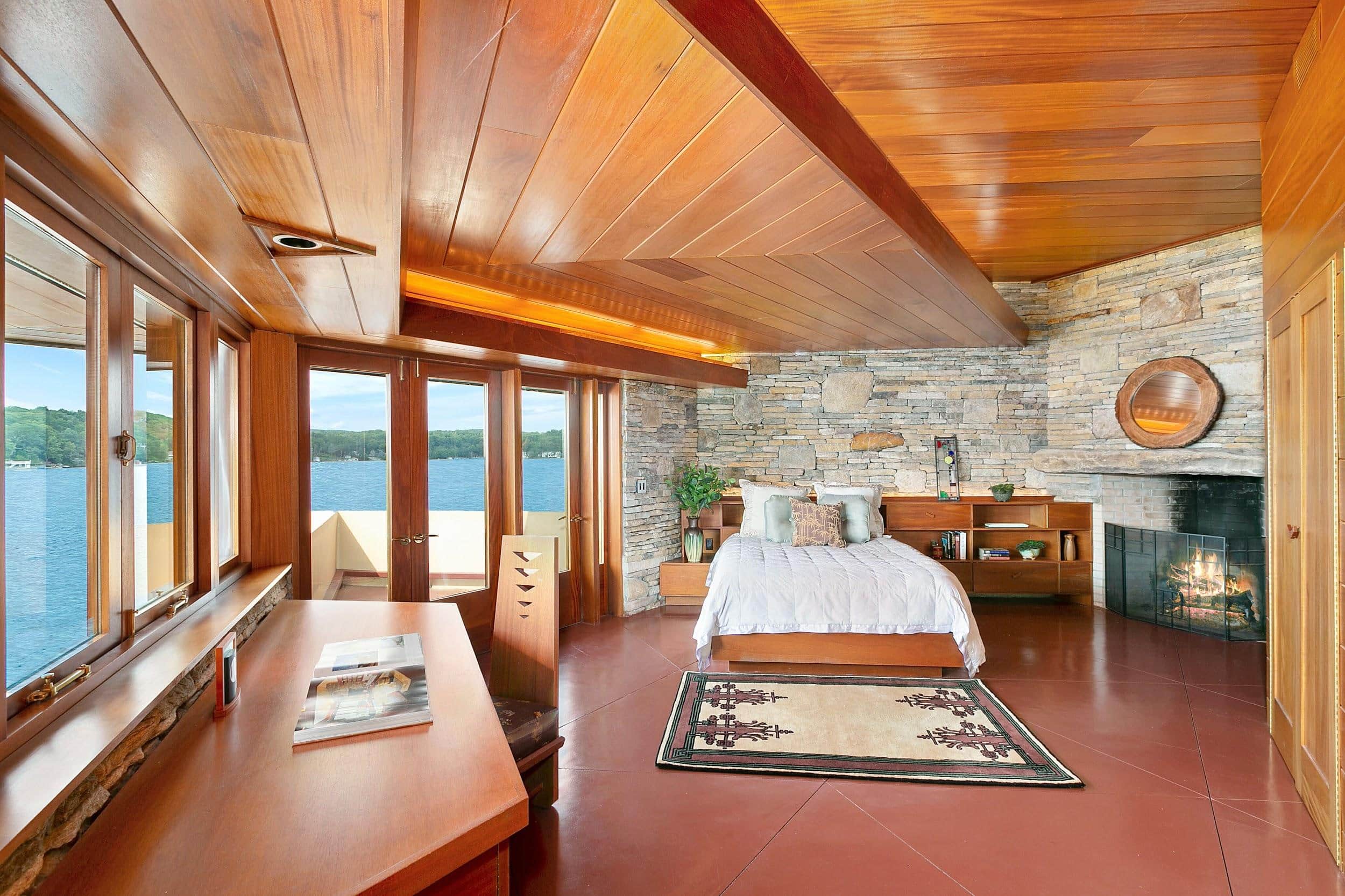 A Private Island With Two Historically Significant Frank Lloyd Wright Homes