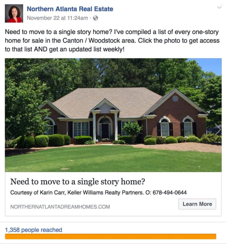 real estate social media post