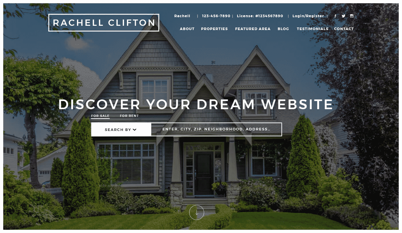 Rachell Clifton - Real estate website example