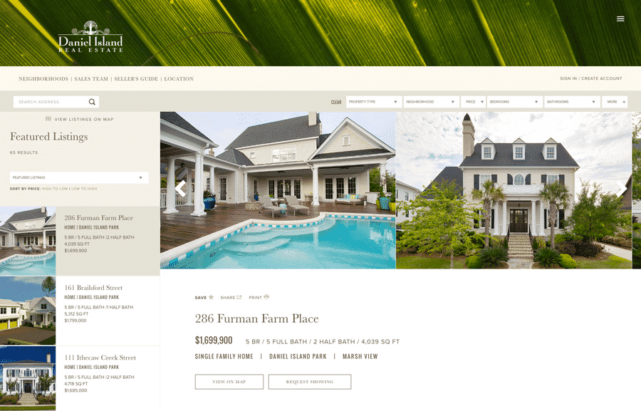 Daniel Island Real Estate - Propertybase built website
