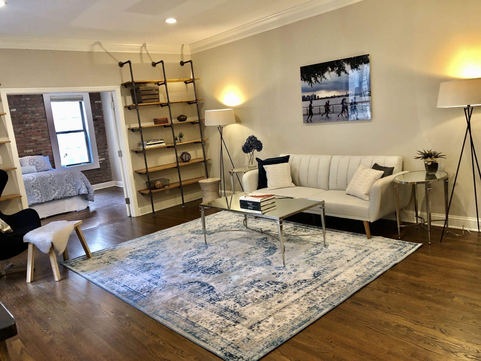 White Minimalist Living Room