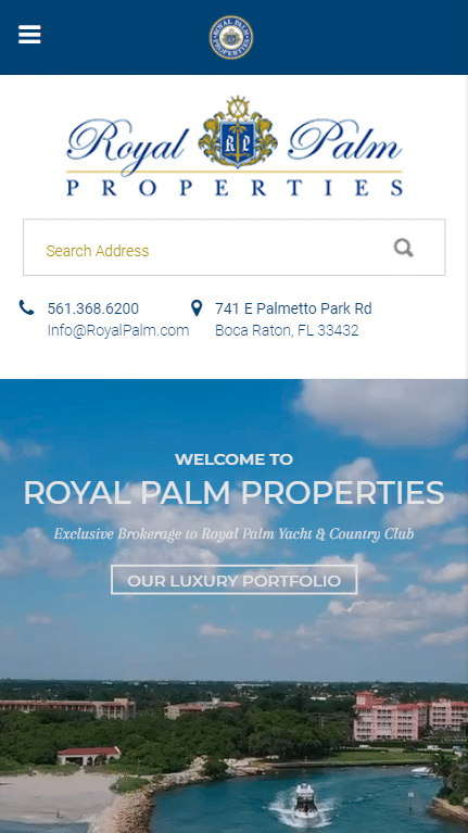 David Roberts real estate website in Mobile view