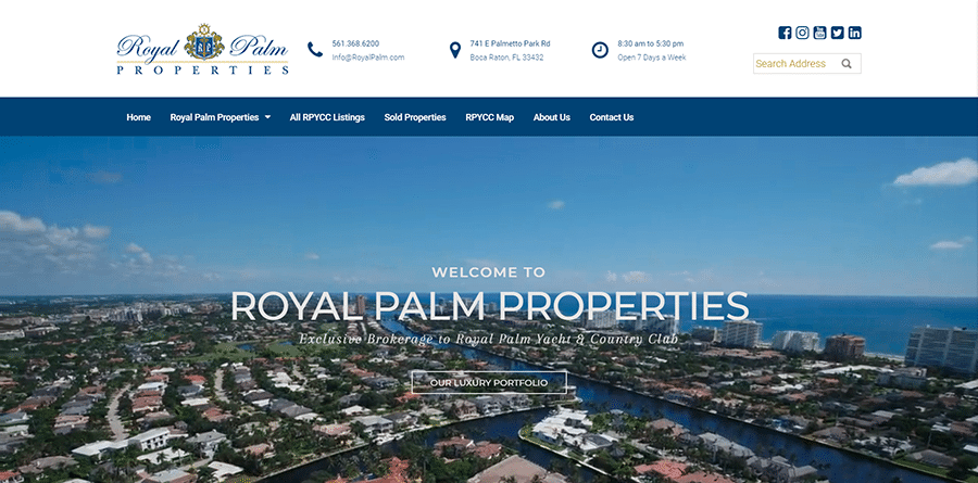 David Roberts real estate website in desktop view