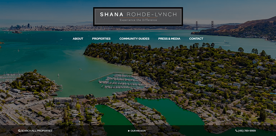 Shana Rohde-Lynch real estate website in desktop view