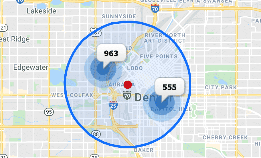 Map in Denver
