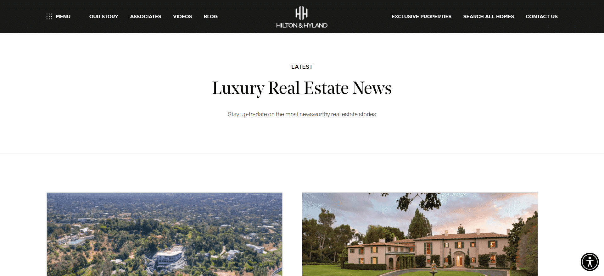 Hilton & Hyland real estate website