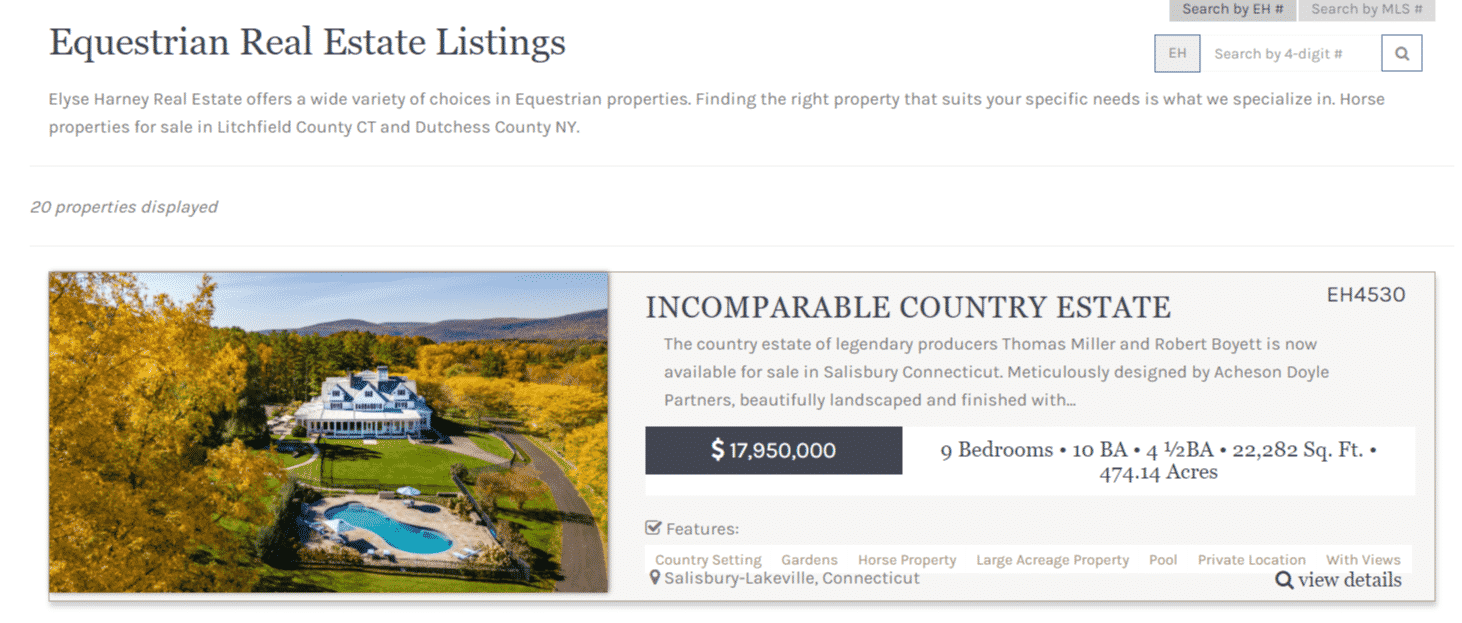 Property Type Pages That Include IDX Listings