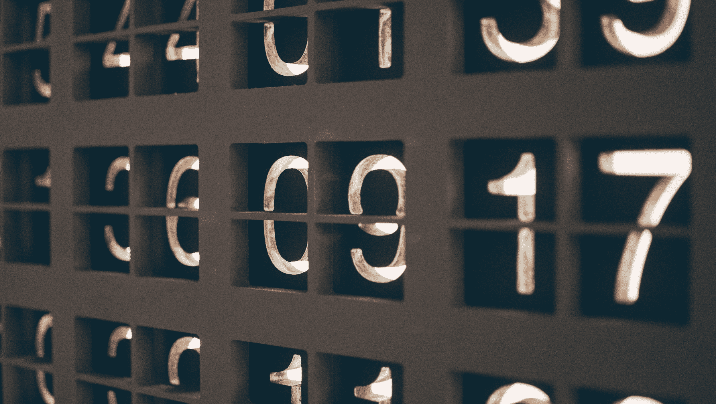 board of numbers