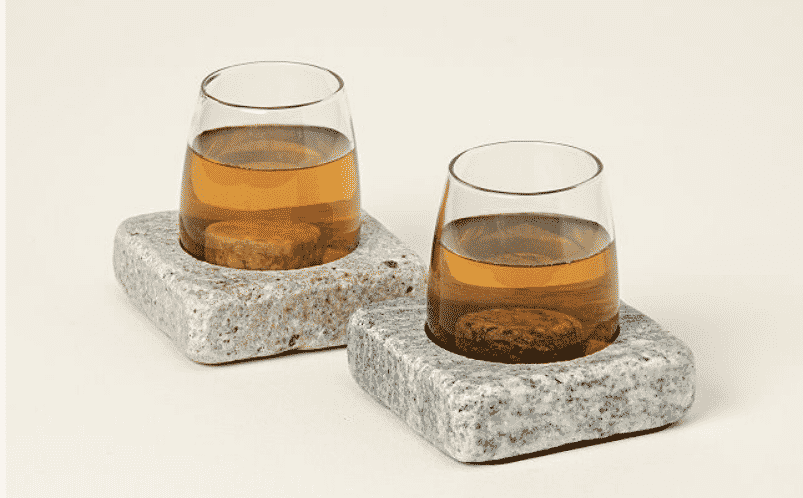 Wine Chilling Coasters With Glasses