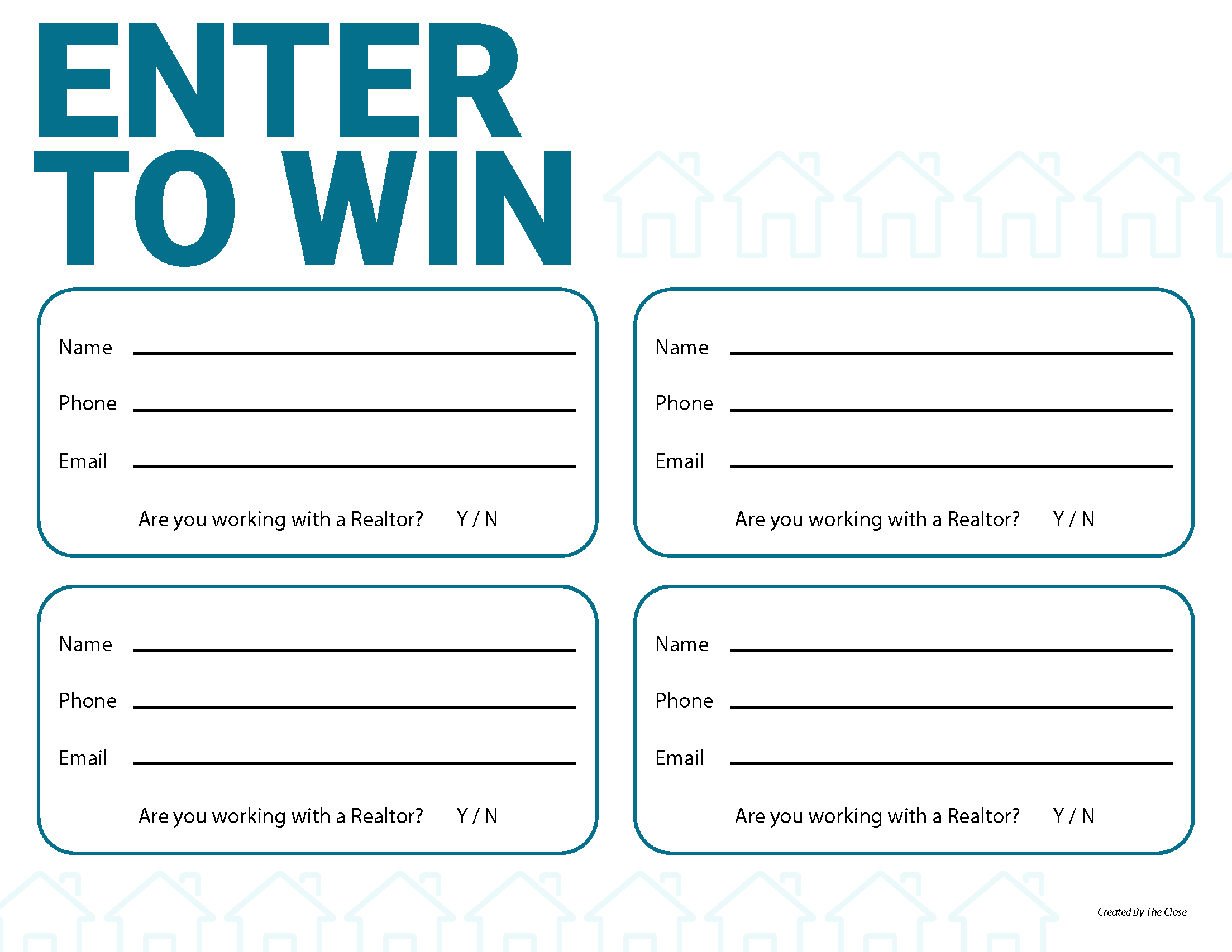 Sign Up To Win Template Printable