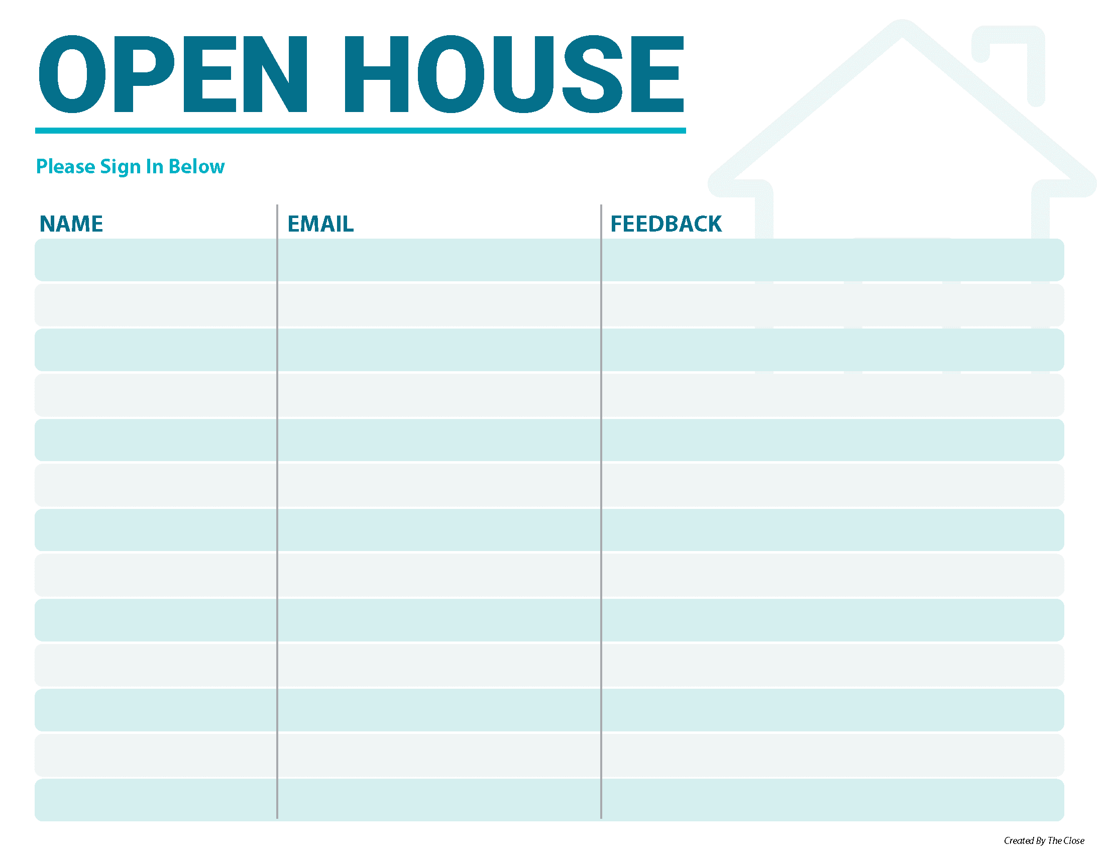 5 Free Open House Signin Sheets to Try This Weekend