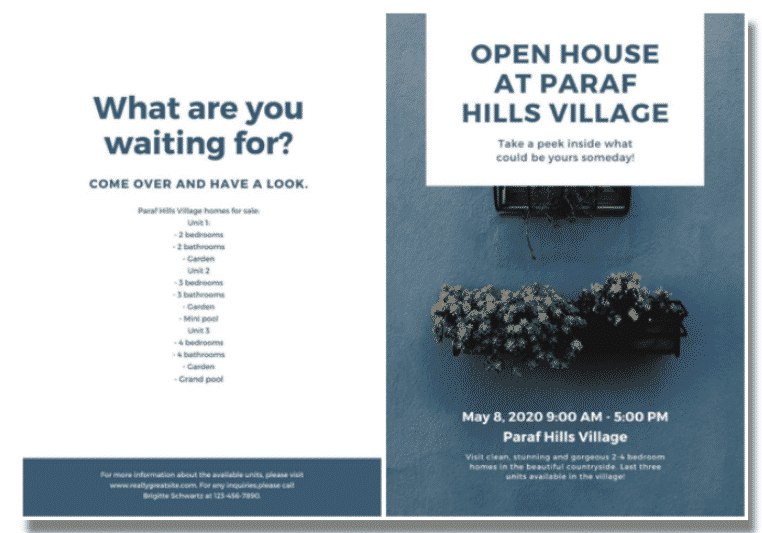 Two-sided Open House Real Estate Flyer Template