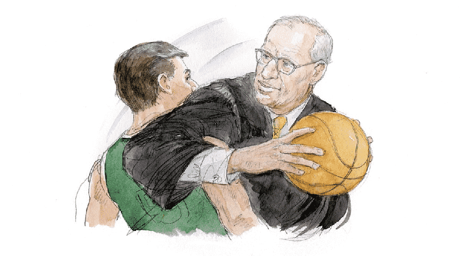 Supreme Court Judges playing basketball