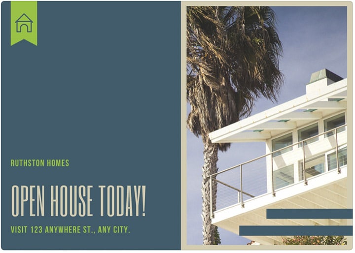 Open House Postcards from Canva
