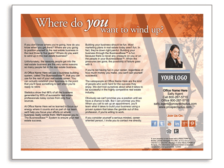 Begin With the End Agent Recruitment Real Estate Brochure