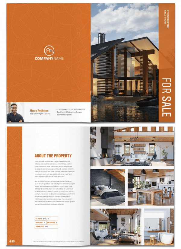 Two-Page New Listing Booklet Brochure