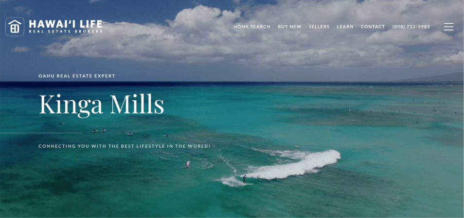 Luxury Presence agent website example, Kinga Mills