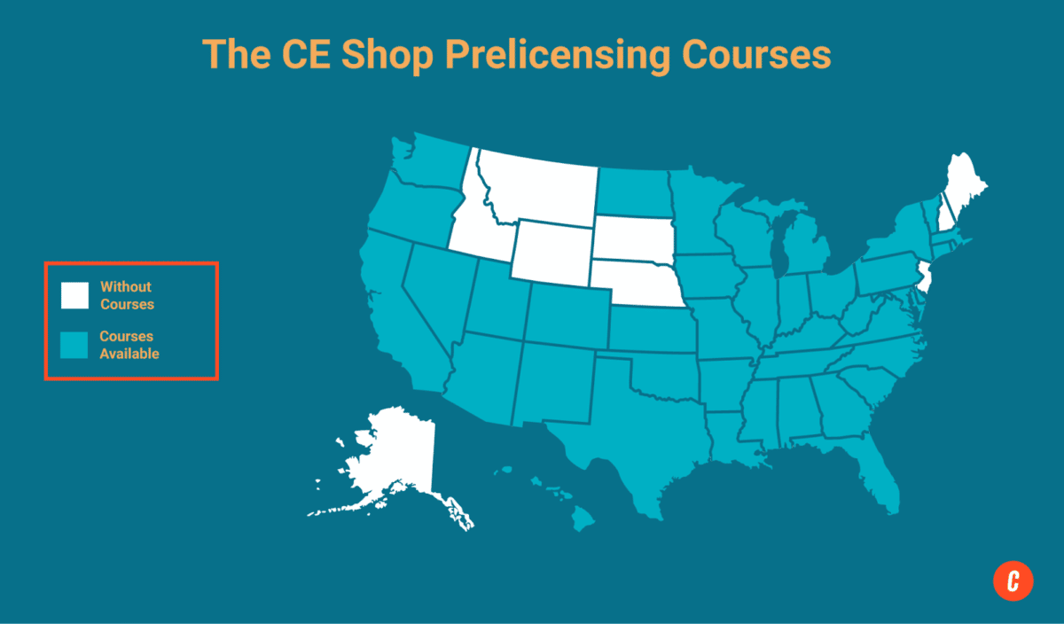 the CE shop Prelicensing Courses