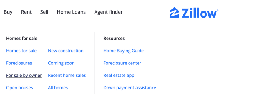 Find FSBO in the drop down menu under "Buy" on the Zillow platform.