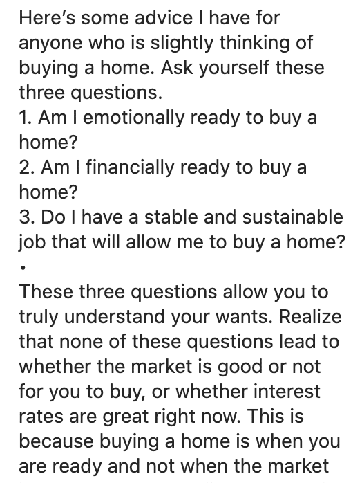 Advice for anyone who is slightly thinking of buying home