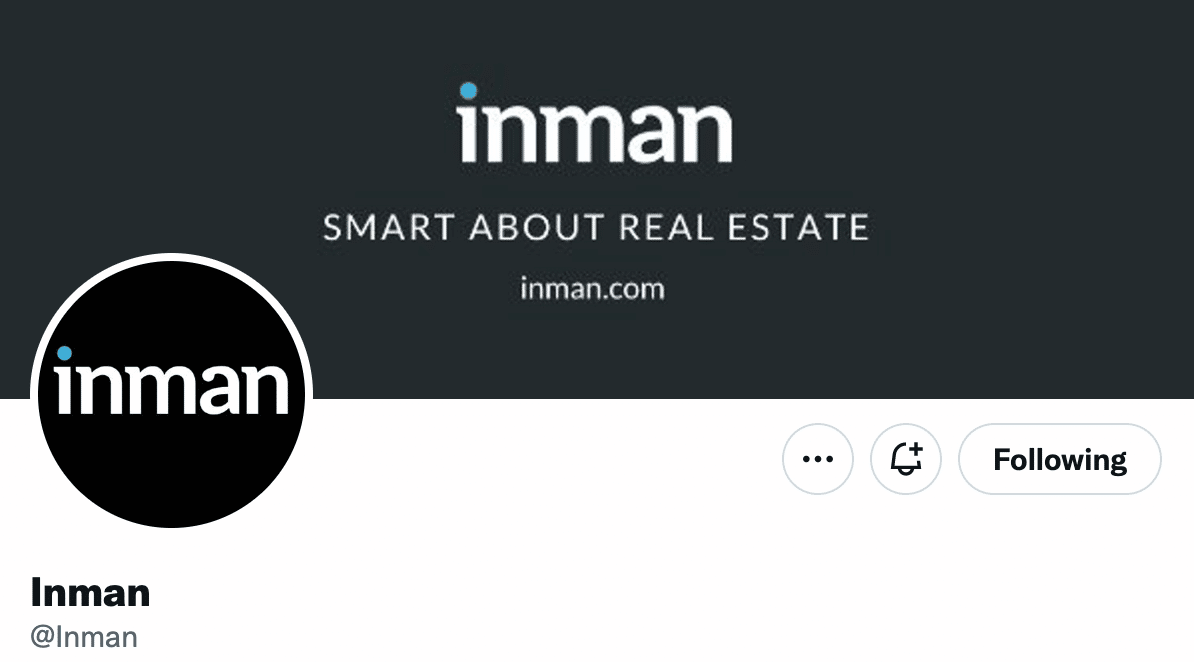 inman real estate  twitter Account