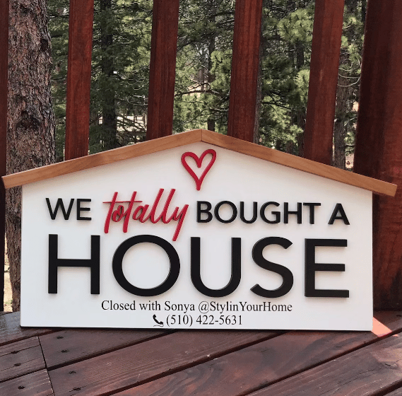 Real Estate farm house Sold sign