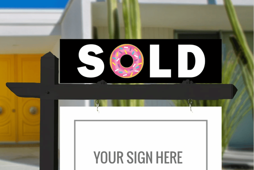 Donut design Real Estate Signs