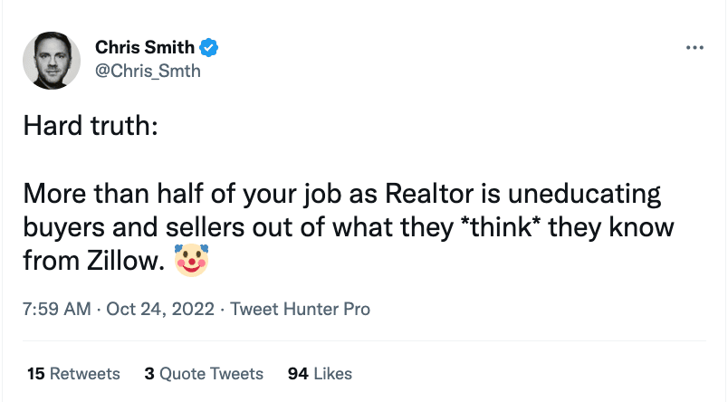 Chris Smith Twitter post