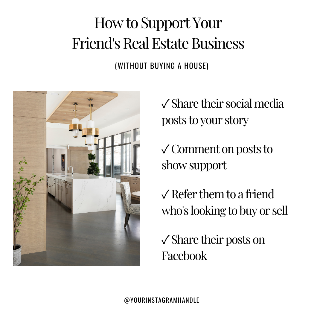 Instagram lead generation post example - how to support your friends business