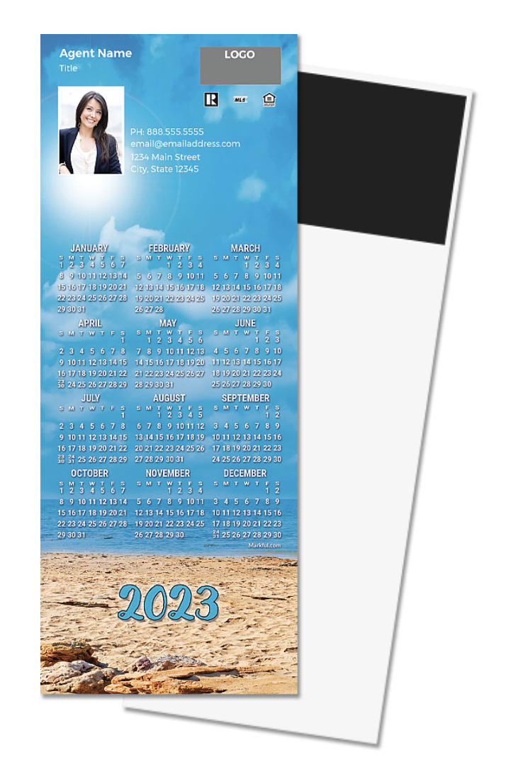 2023 QuickCard Calendar Magnets - Clear Blue Skies
