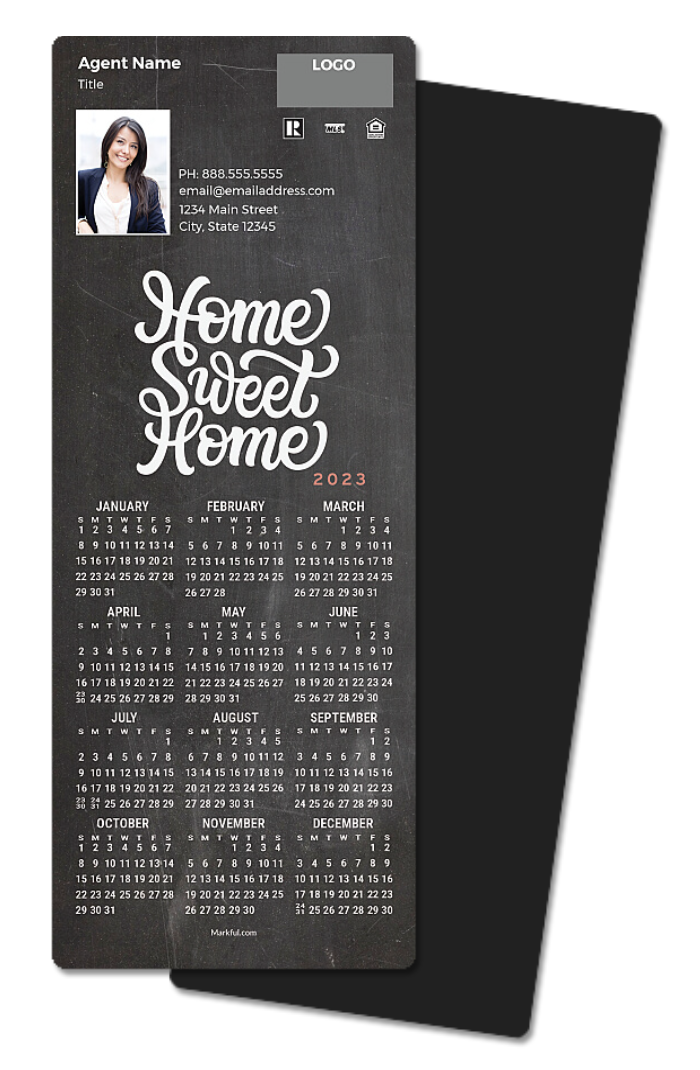 2023 QuickMagnet Calendar Magnets - Chalkboard Sweet Home