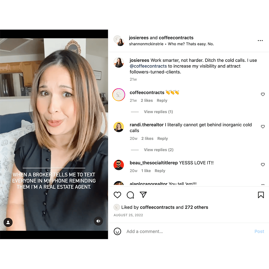 Instagram Story Ideas for Real Estate Agents - Coffee and Contracts