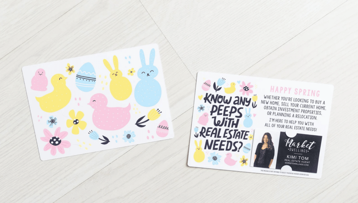 Happy Easter-themed cards to send to your real estate farm