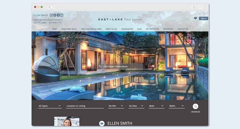 Market Leader offers stunning IDX-enabled real estate websites with lead capture