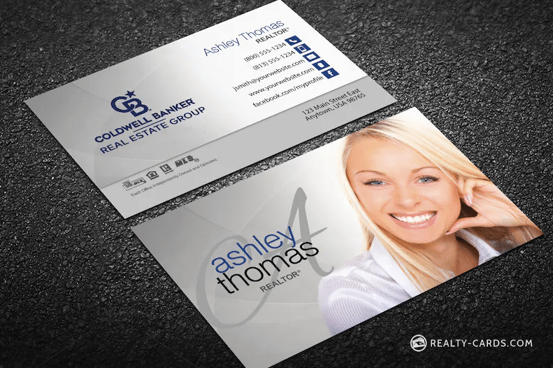 Some Etsy sellers design, print and deliver real estate business cards, like this one for Coldwell Banker