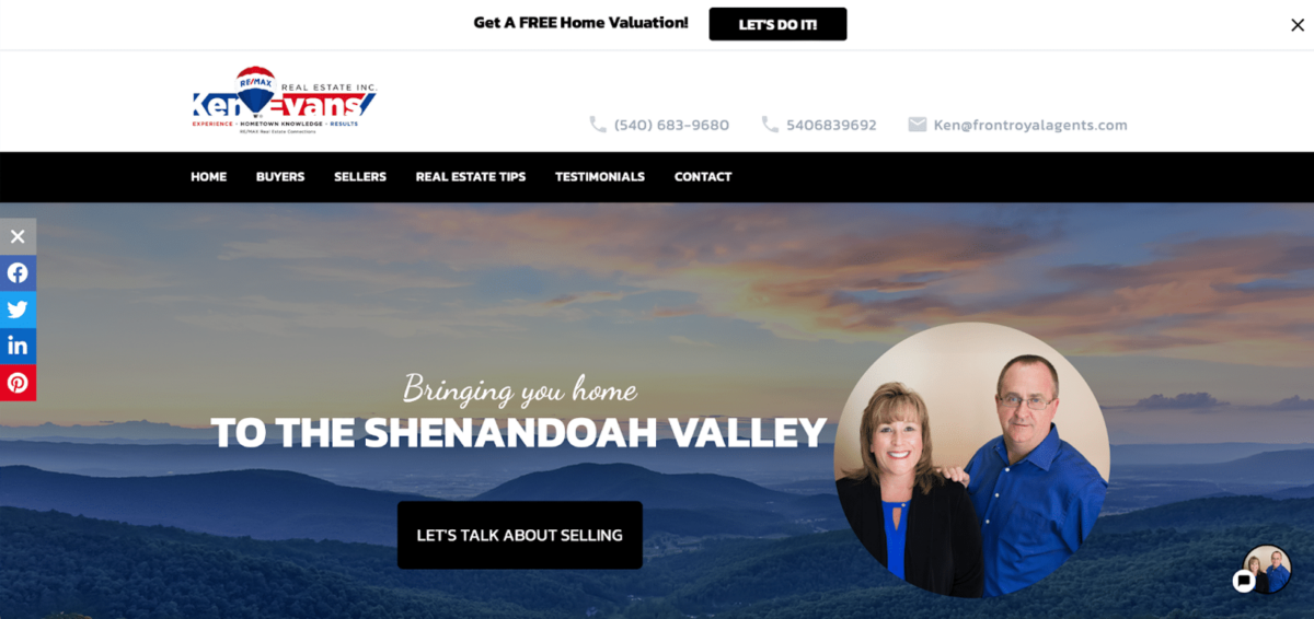 example of a real estate website from Easy Agent Pro out of Virginia.