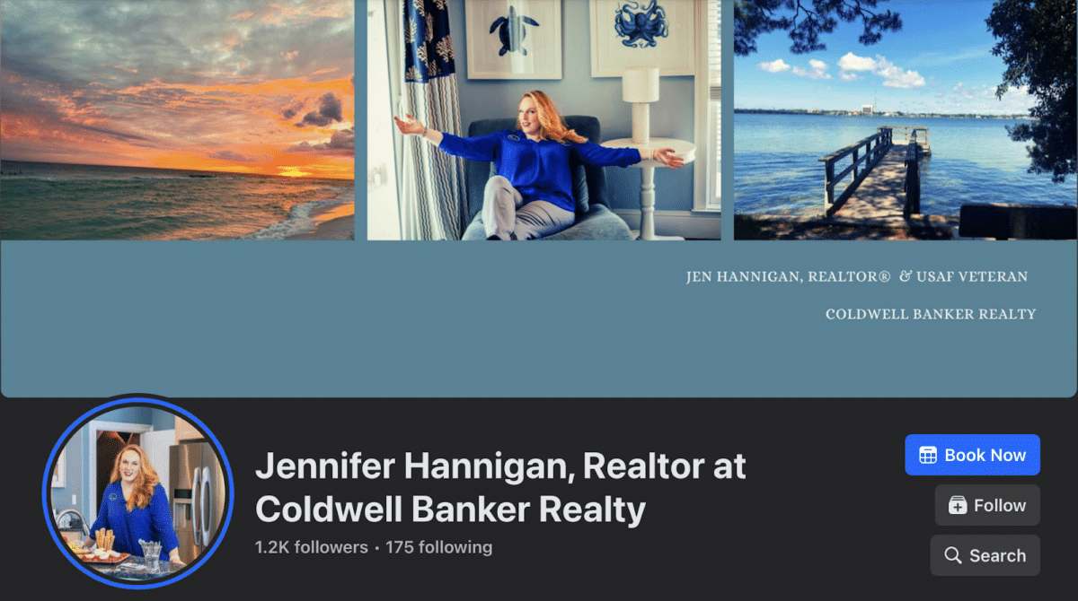 Jennifer Hannigan shows off her easy-going personality in her Facebook cover image