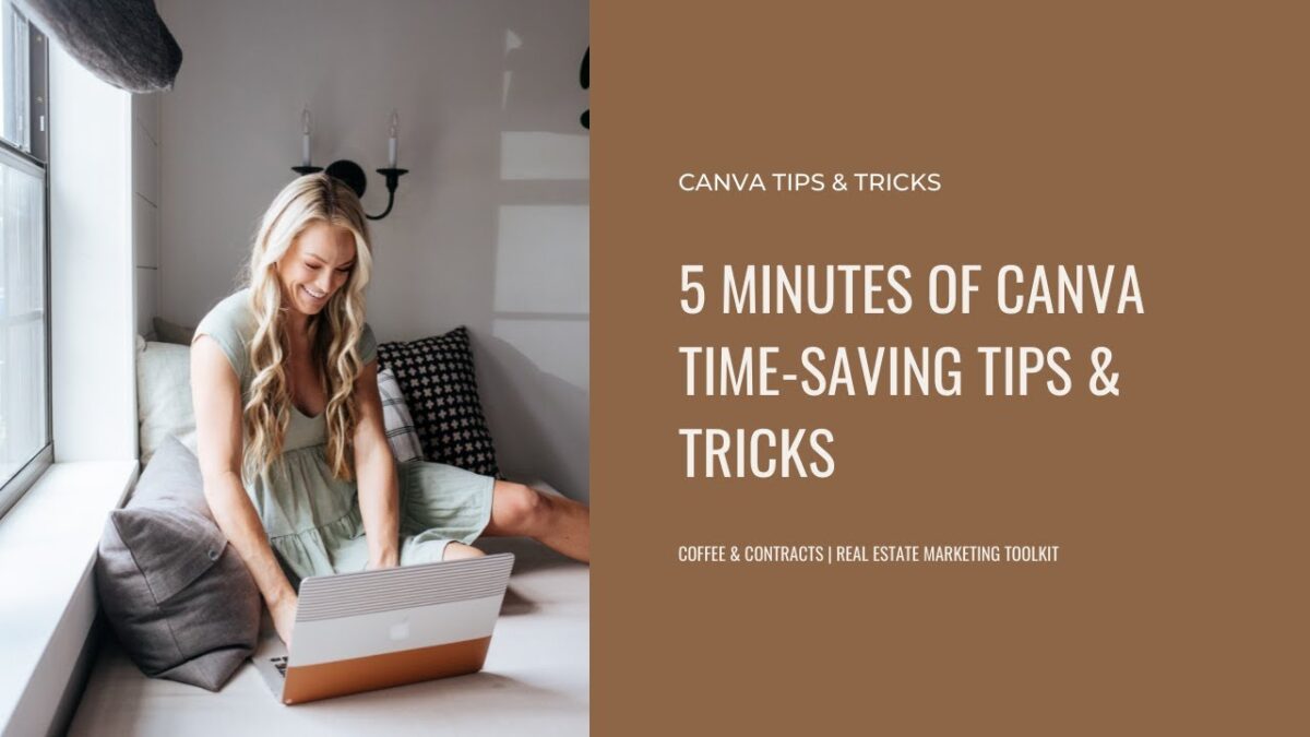 Haley Ingram YouTube Channel; image of Haley with her laptop; caption "5 minutes of time-saving Canva tips & tricks"