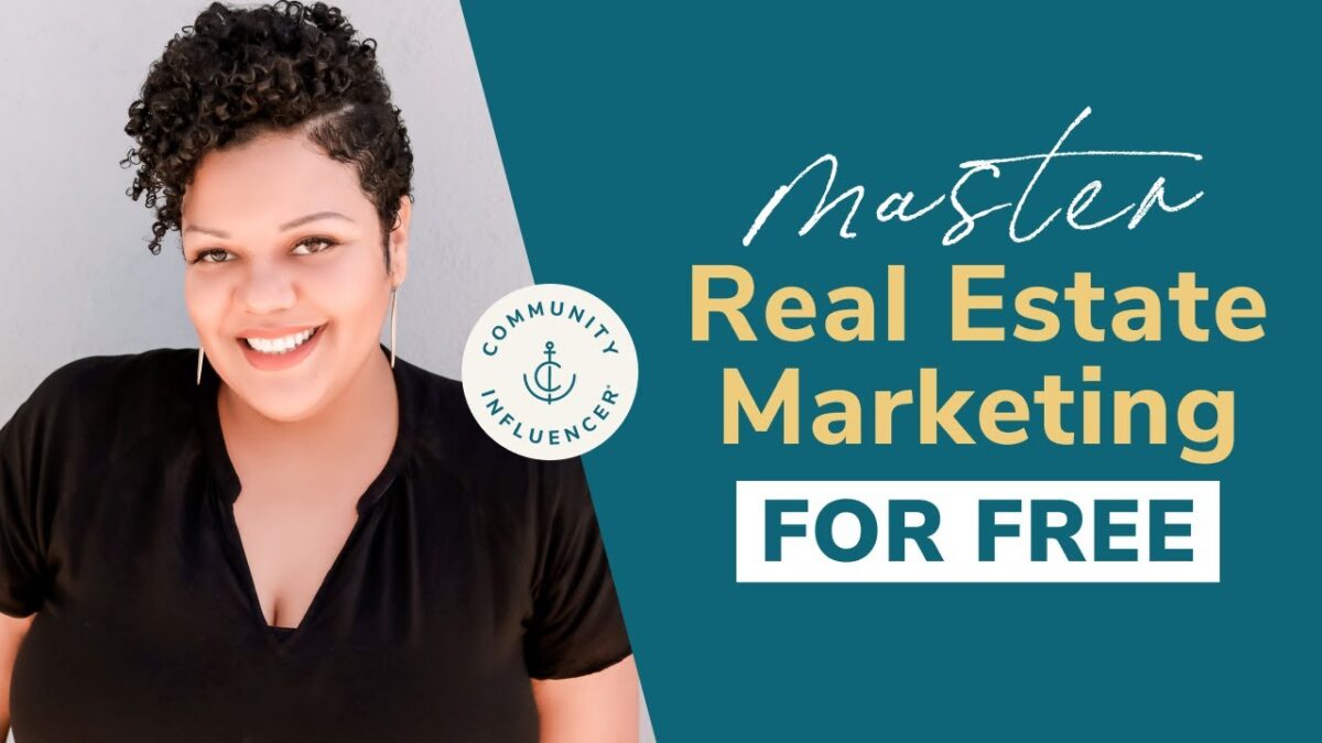 Community Influencer YouTube channel; image of Aarin Chung; caption "Master real estate marketing for free"