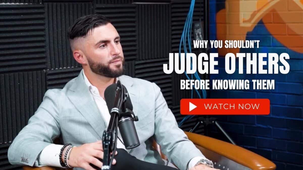 Dan O'Neil YouTube Channel; image of Dan O'Neil with microphone; caption "Why you shouldn't judge people before knowing them"