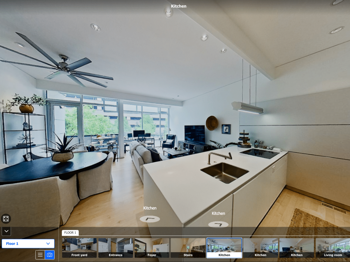 An interactive virtual tour on Zillow