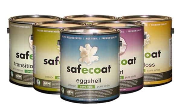 Six cans of AFM Safecoat eco-friendly paints