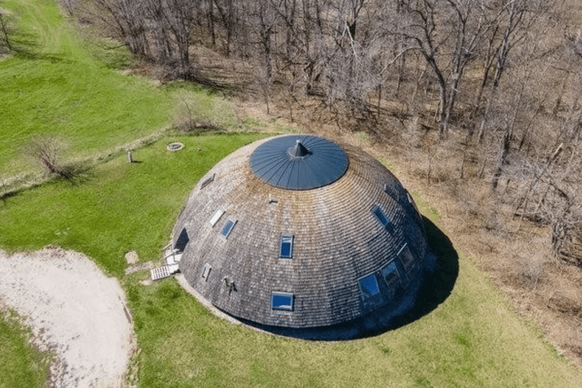 Top view of a dome-shaped house