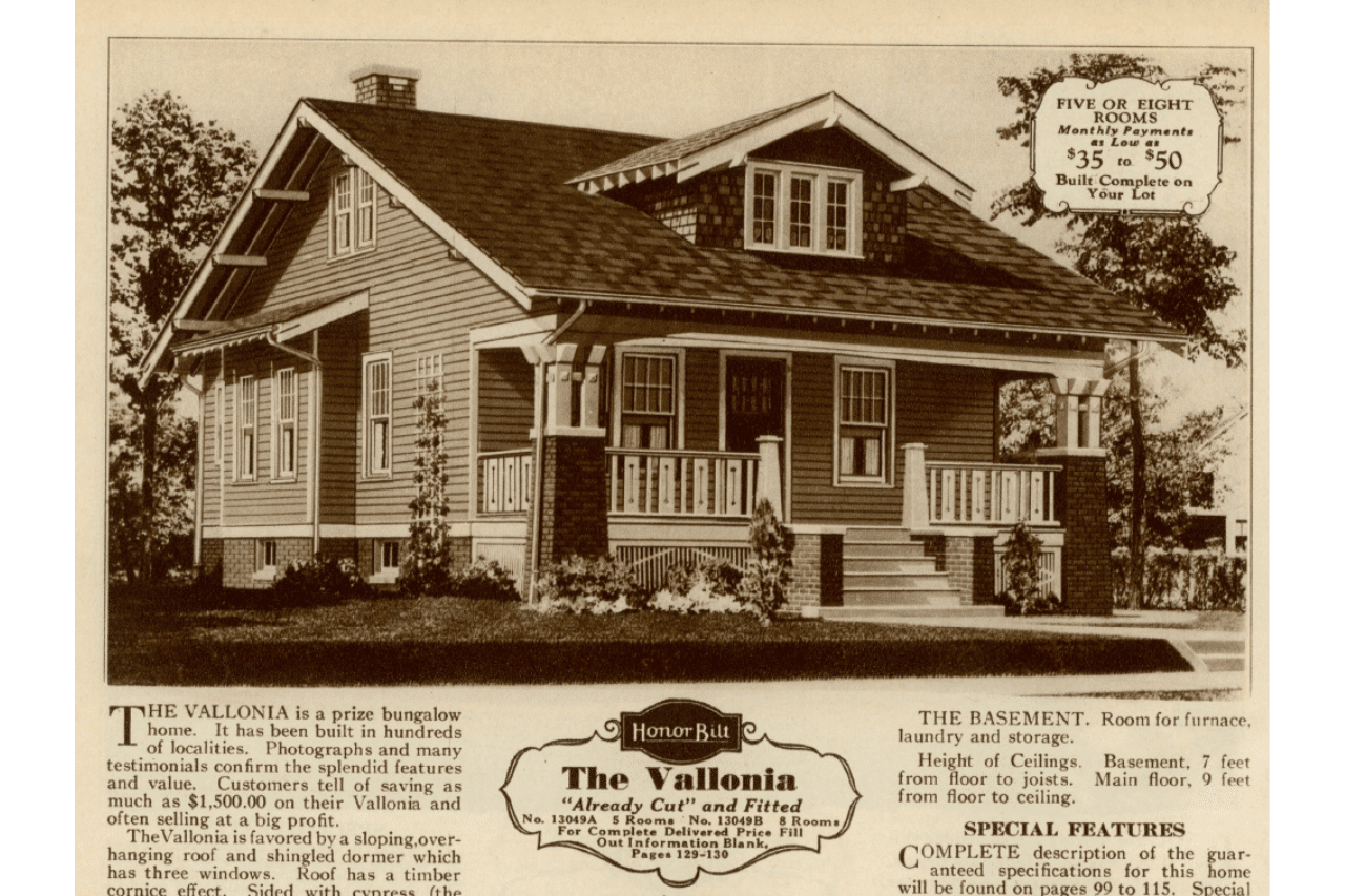 A copy of The Vallonia house from a Sears catalog