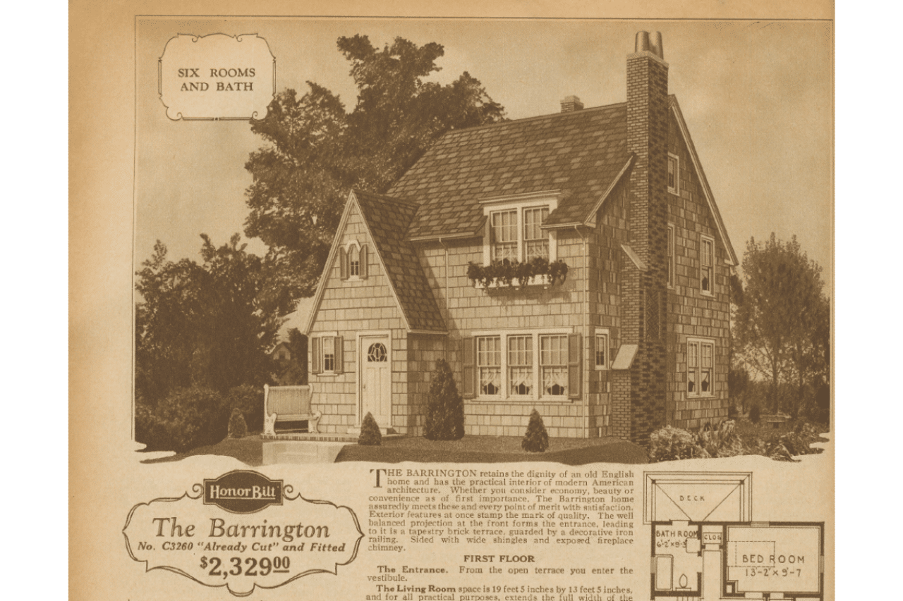 A copy of The Barrington house from a Sears catalog
