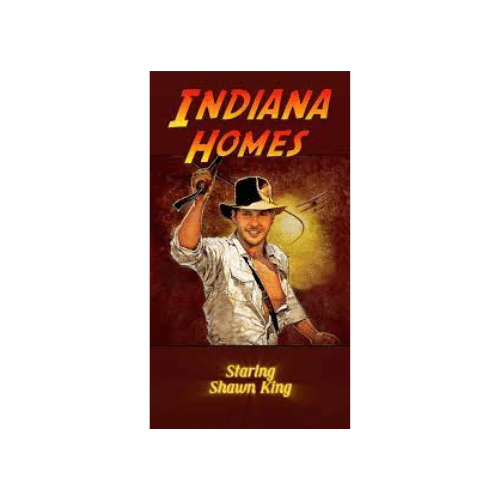 Indiana Jones movie poster with Shawn King's face photoshopped on man.
